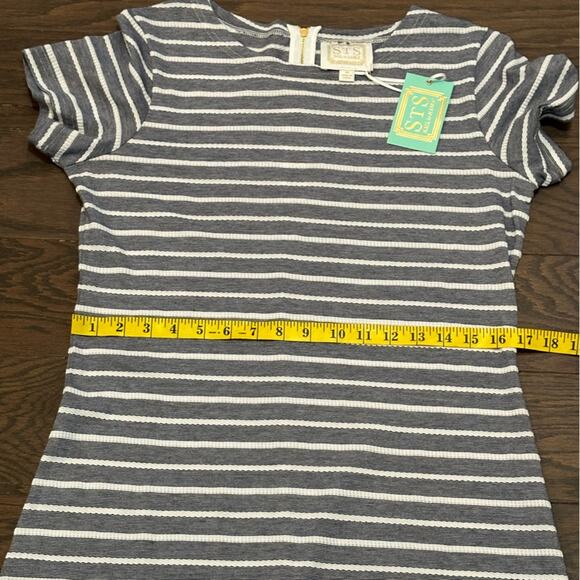 Sail To Sable Navy and White Rope Stripes Dress Size Medium NWT - Picture 4 of 10